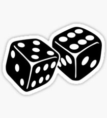 Gambling dice Sticker