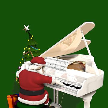 Christmas Santa Antique Piano Music 12 oz Tote Bag
