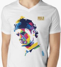 rf, roger federer, roger, federer, tennis, wimbledon, tournament, world champion, australia, us open, legend, nadal, roland garros, ball. T-Shirt mit V-Ausschnitt