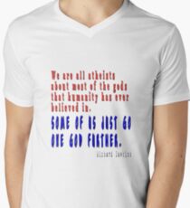 ONE GOD LESS Men's V-Neck T-Shirt