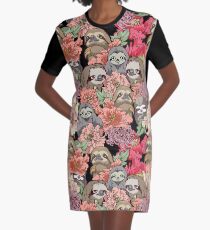Weil Faultiere T-Shirt Kleid