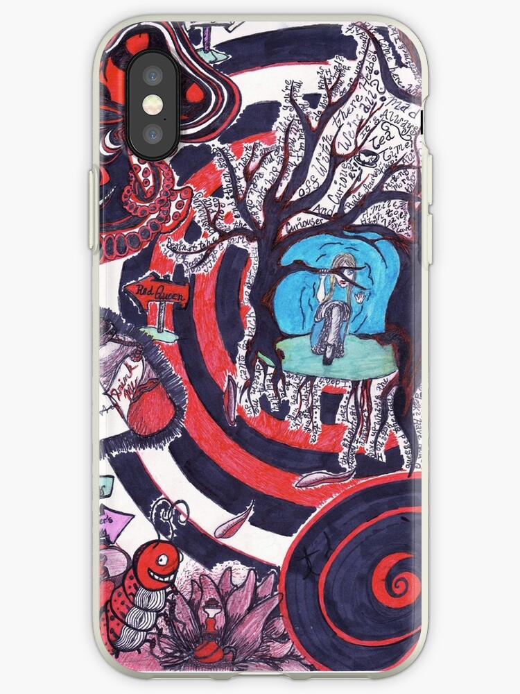 Trippy Alice In Wonderland Iphone Case By Featheredwyvern