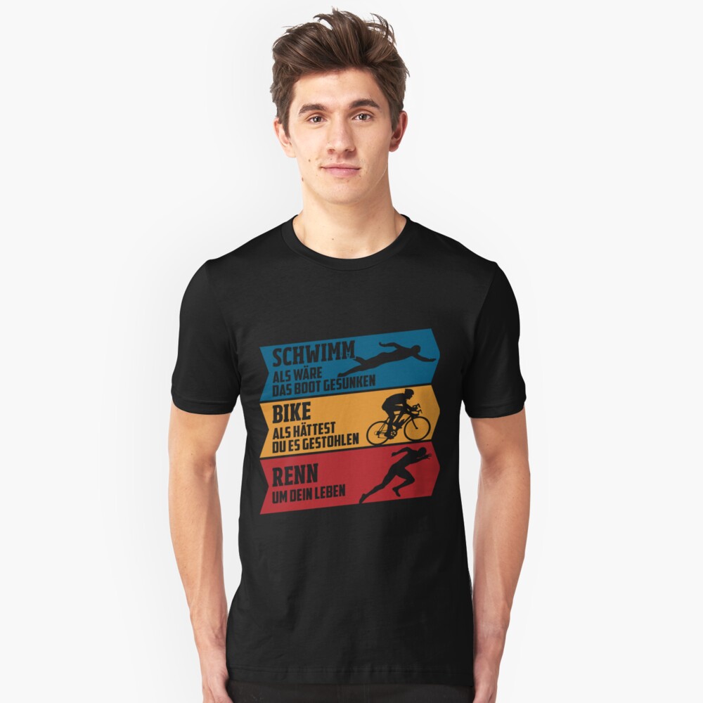 Triathlon - Schwimm als wäre das Boot gesunken Slim Fit T-Shirt