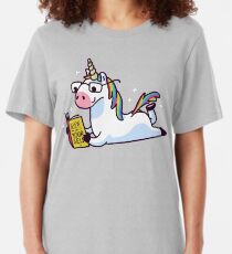 Unicorn Believe in Yourself Magically Fabulous II Slim Fit T-Shirt