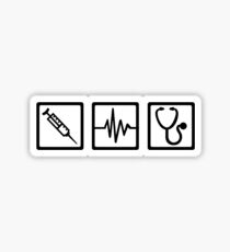 Medical equipment stethoscope syringe Sticker