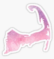 Pink Watercolor Cape Cod Sticker Sticker