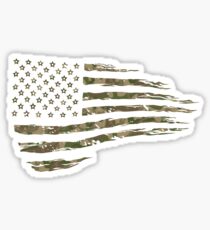 Camo Flag 1 Sticker