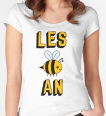 LES BEE AN LESBIAN Women's Fitted Scoop T-Shirt