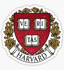 Harvard Glitter Sticker