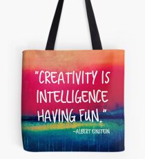 Bolsa de tela La creatividad es la inteligencia divirtiéndose