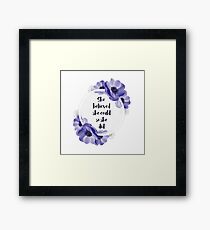 She believed she could, so she did - Girly Inspirational Quote Framed Print