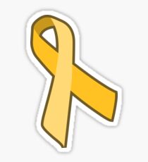 Yellow - Armed Forces, Childhood Cancer, Suicide Prevention Sticker