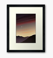 Sunset over Queenstown. Framed Print