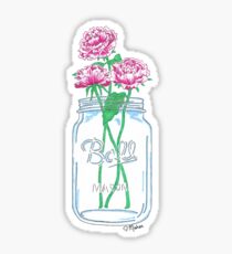 Mason Jar Flowers Sticker