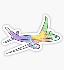 Airplane Map Sticker