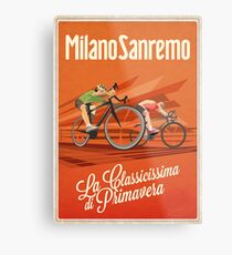 Retro Milan San Remo cycling art Metal Print