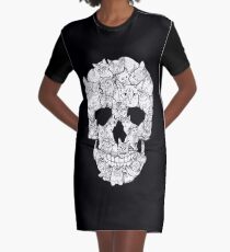 Cat Skull Graphic T-Shirt Dress