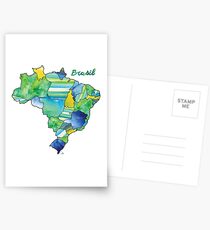Watercolor Countries - Brasil (Portuguese) Postcards