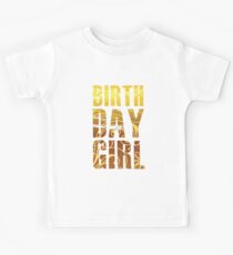 Cute Birthday Girl - Gold Kids Tee