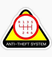 Anti-Theft System (Pattern 5) (light) Sticker