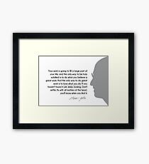 love what you do - steve jobs Framed Print