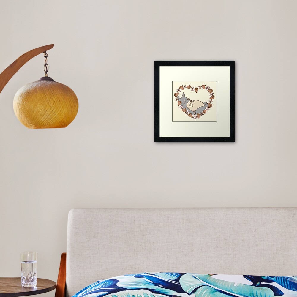 Sleeping Totoro Framed Art Print