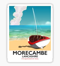 Morecambe, Lancashire Seaside travel poster Sticker