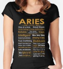 Funny Aries Zodiac Sign Shirt Women's Fitted Scoop T-Shirt