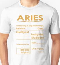 Funny Aries Zodiac Sign Shirt Unisex T-Shirt