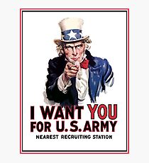 Uncle Sam "I Want You" Photographic Print