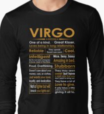 Funny Virgo Zodiac Sign Shirt Long Sleeve T-Shirt