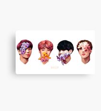 ❀ Flowers + Hyung Line ❀ Canvas Print
