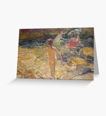 Joaquin Sorolla Y Bastida - The Bath, Javea Greeting Card
