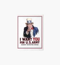 Uncle Sam "I Want You" Art Board