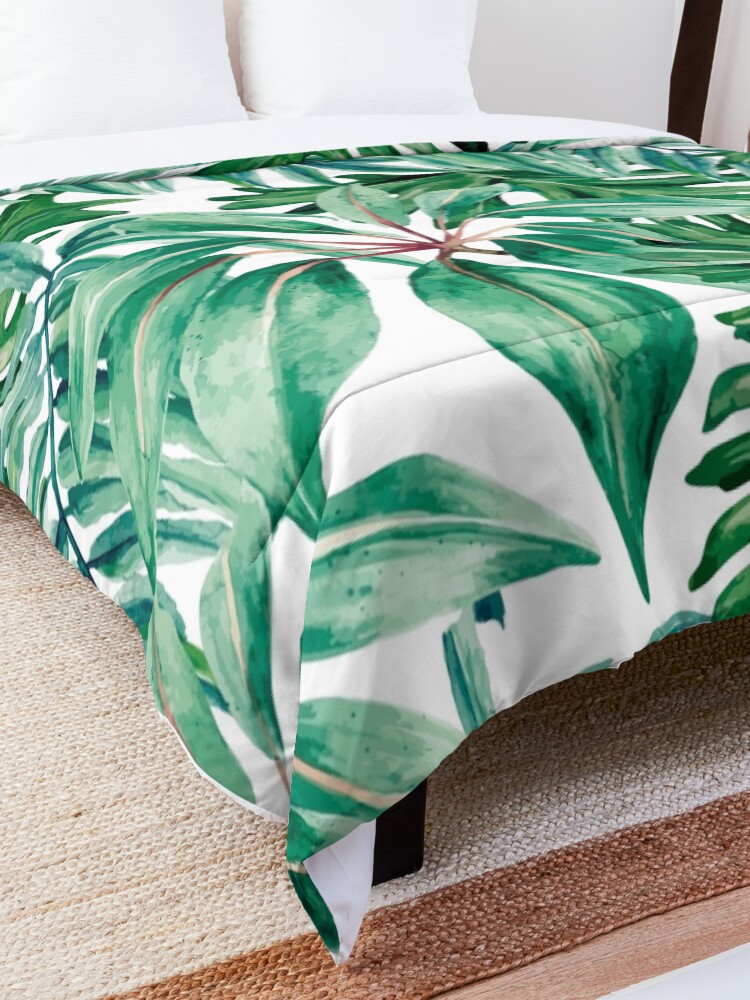 Alternate view of Tropical jungle Comforter