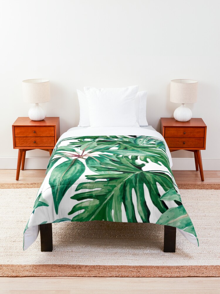 Alternate view of Tropical jungle Comforter