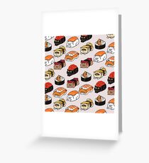 Sushi Persian Cat Greeting Card
