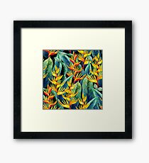 Watercolor heliconia Framed Print