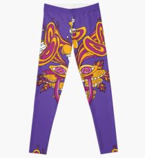 Psychedelic Mushroom Wolf Leggings