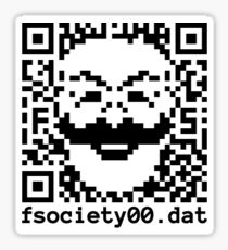 fSociety.dat QR Sticker Sticker