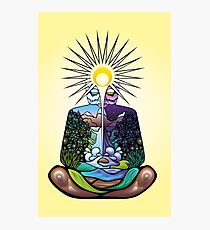 Psychedelic meditating Nature-man Photographic Print