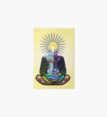 Psychedelic meditating Nature-man Art Board