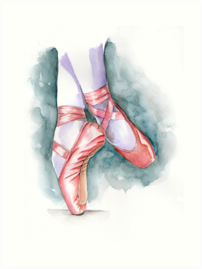 "ballet shoes" Art Print by rcarts | Redbubble