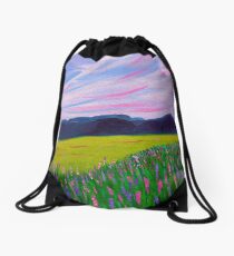 Sweet Calm 2, impressionism lavender field Drawstring Bag