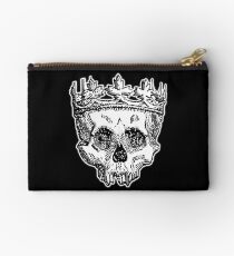 SKULL KING, DEATH, King of the Dead, Skull, Crown, on BLACK Studio Pouch
