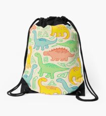 Dinosaur party Drawstring Bag