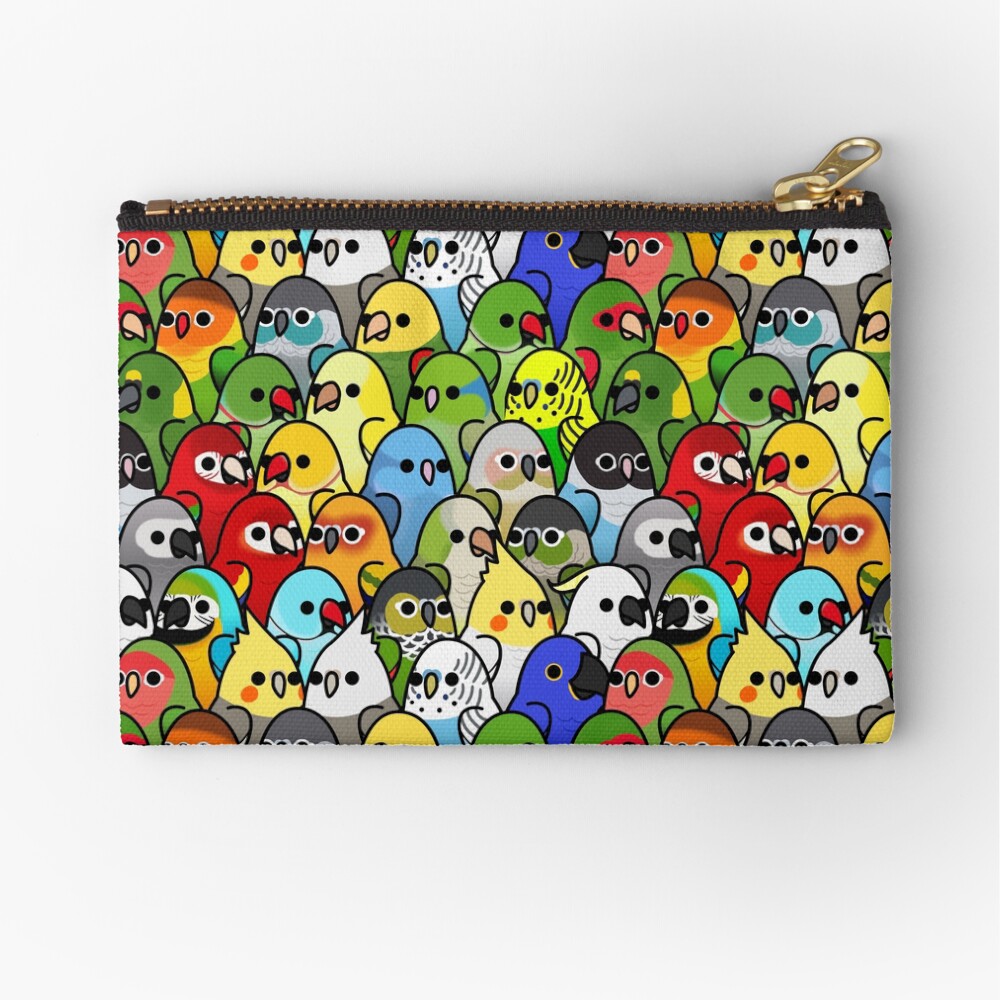 Too Many Birds! Bird Squad Classic Zipper Pouch