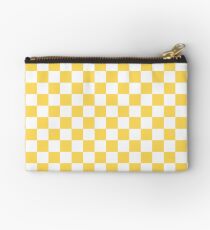 Senf-gelbes und weißes Schachbrett-Muster Studio Clutch