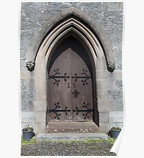 Saint Mary and Saint Finnan Catholic Church door Poster