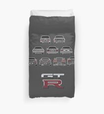 Nissan Skyline White Duvet Cover